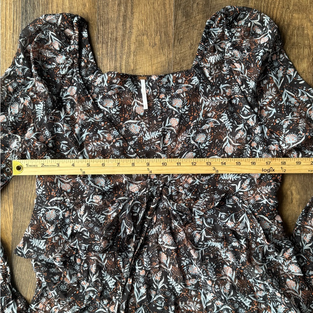 Free People Uptown Floral Bell Long Sleeve Blouse - Picture 6 of 8